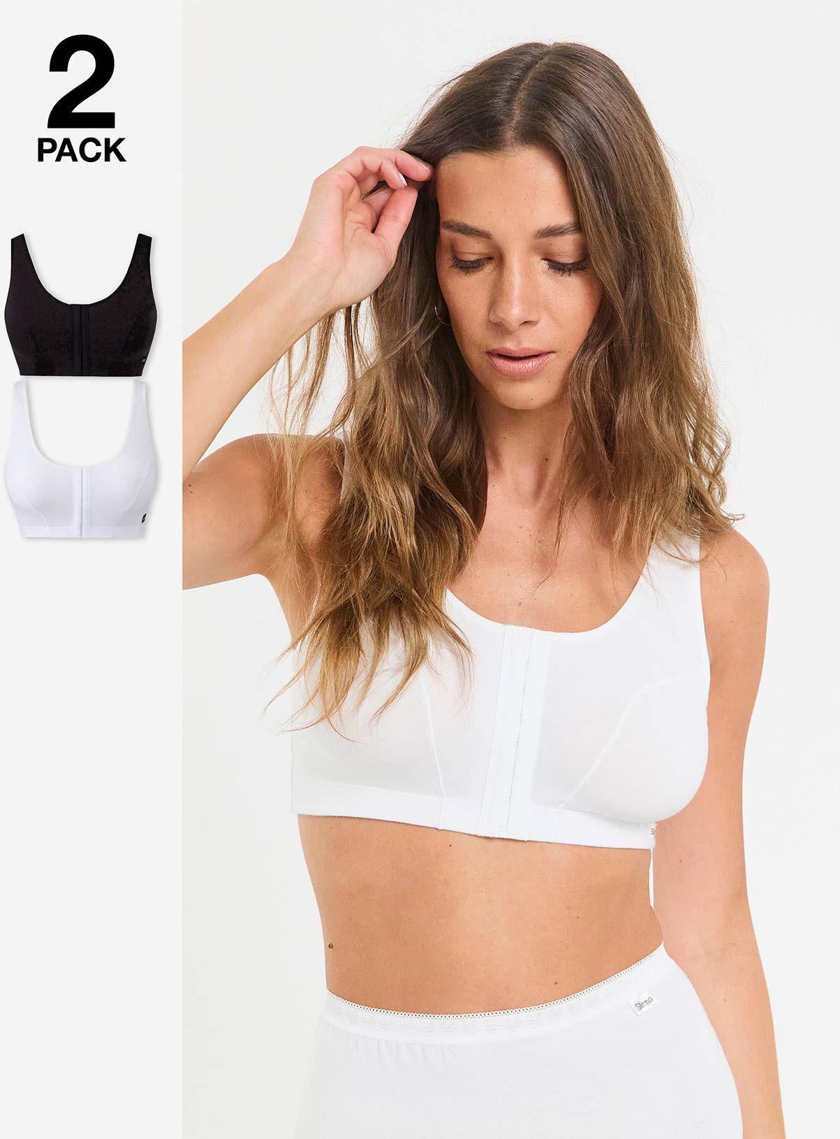 SIMPLY BE 2 Pack Slimma Hook And Eye  Bras 16-18 - Image 1
